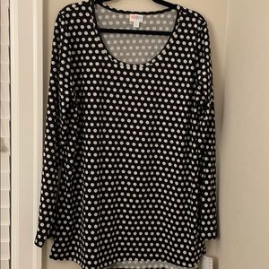 2xl Lularoe lynnae shirt polka dot brand new
